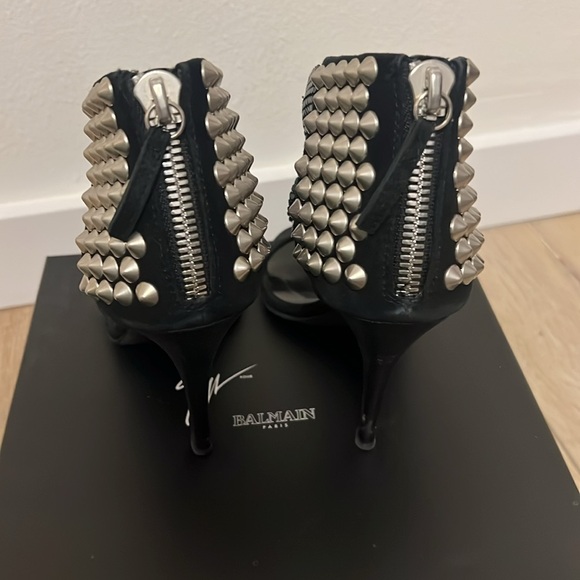 Giuseppe Zanotti x Balmain black suede heel Size 5.5 - Picture 4 of 10